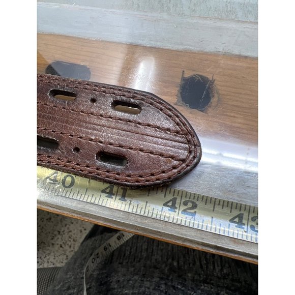 Browning Double Prong Buckle Waist Belt Mens 34 / 85 Adjustable Leather Brown - Picture 5 of 7
